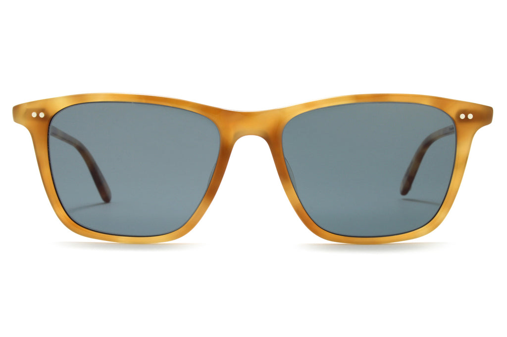 Garrett Leight - Hayes Sunglasses Ember Tortoise with Pure Blue Smoke Polar Lenses