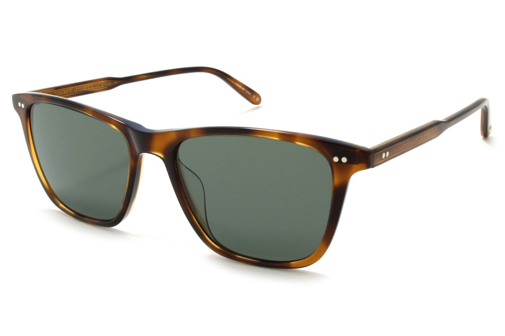 Garrett Leight - Hayes Sunglasses Spotted Brown Shell with Pure G15 Polar Lenses