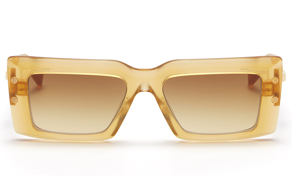 Balmain® Eyewear - Imperial Sunglasses Cloudy Amber & Gold with Dark Brown Gradient Lenses