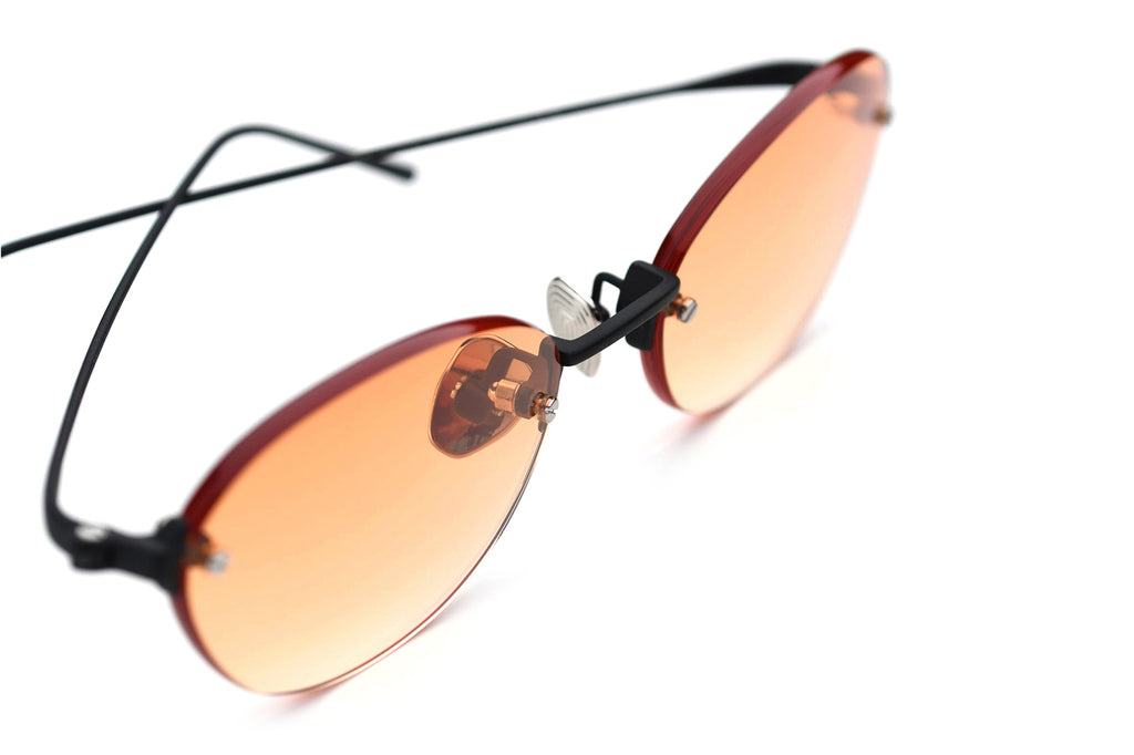 AKILA® Eyewear - IO Sunglasses Matte Black w/ Orange Gradient Lenses