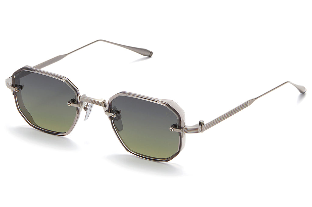 Akoni - Juno-Two Sunglasses Brushed Black Palladium & Dark Grey Crystal with Dark grey - Olive Lens