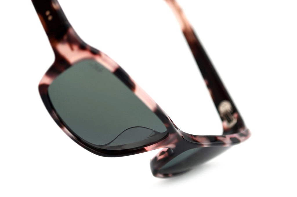 AKILA® Eyewear - Jet Sunglasses Rose Tortoise w/ Green Lenses