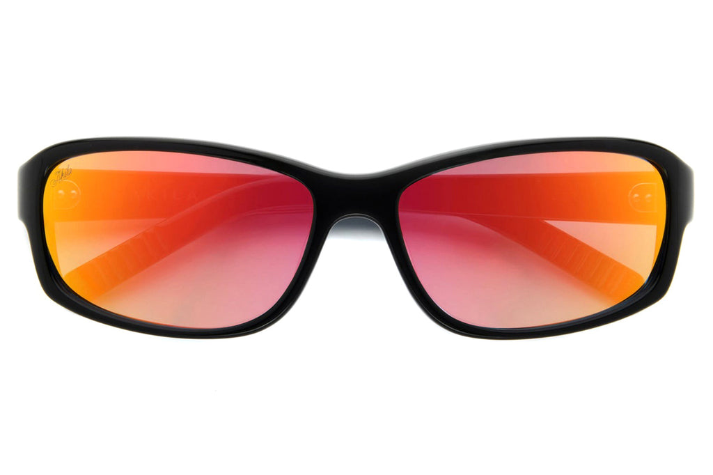 AKILA® Eyewear - Jet Sunglasses Black w/ Ruby Mirror Lenses