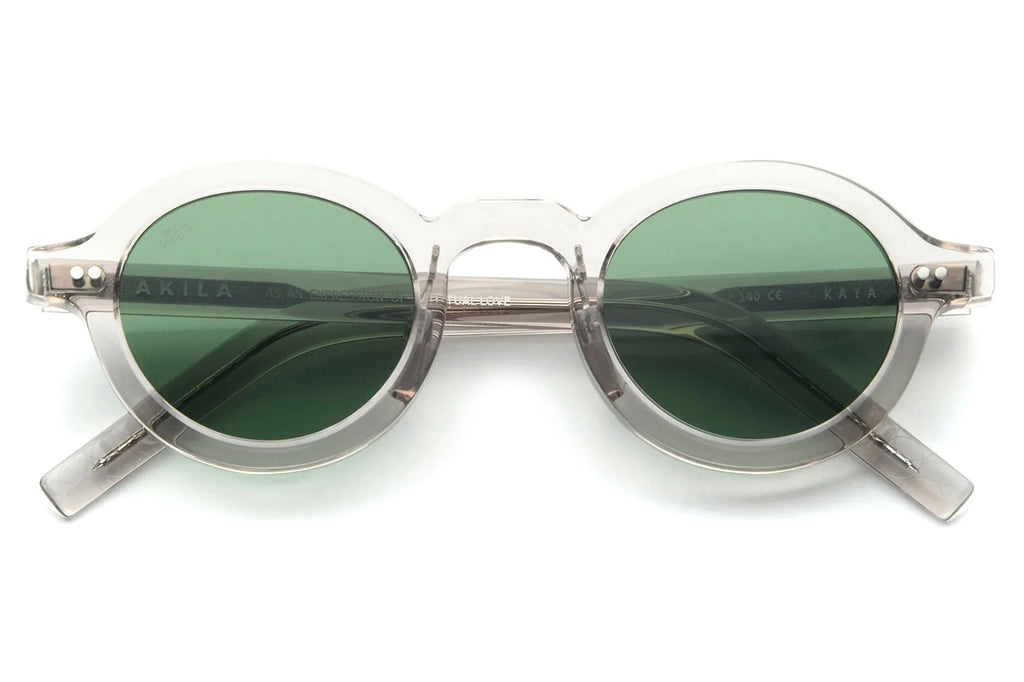 AKILA® Eyewear - Kaya Sunglasses Warm Grey w/ Green Lenses