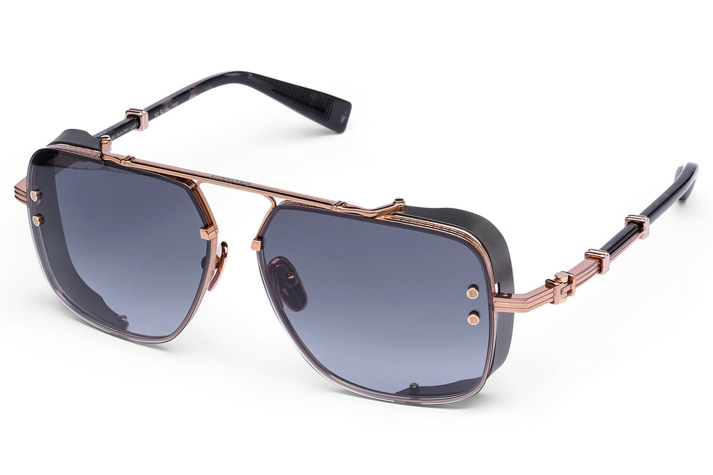 Balmain® Eyewear - Legend Sunglasses Rose Gold & Crystal Black Havana with Grey Gradient Lenses