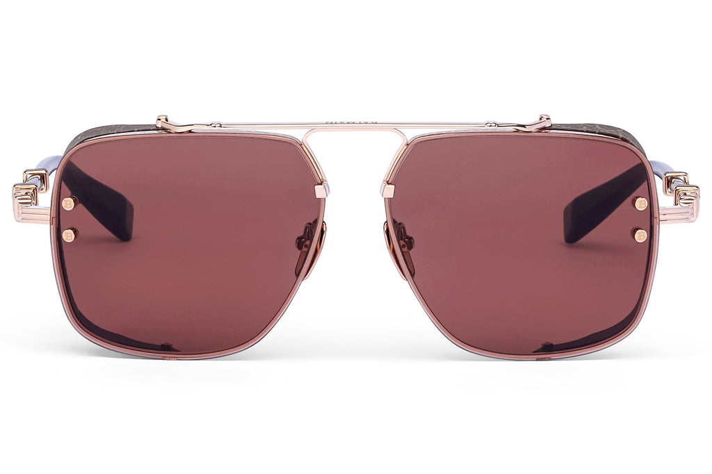 Balmain® Eyewear - Legend Sunglasses 12k Gold & Crystal Brown with Chocolate Brown Lenses