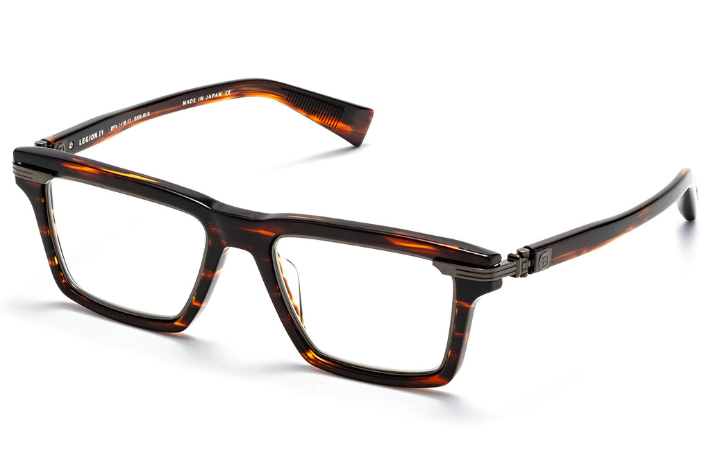 Balmain® Eyewear - Legion-IV Eyeglasses Brown Swirl & Black Rhodium