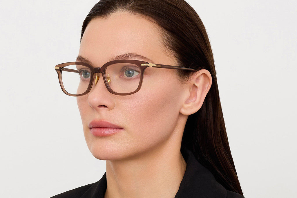 Linda Farrow - Diller Eyeglasses Brown/Yellow Gold (C2)
