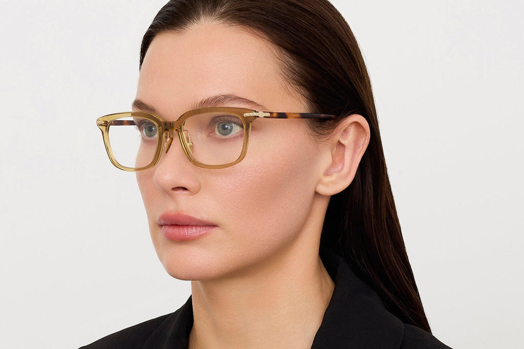 Linda Farrow - Diller Eyeglasses Khaki/Dark Tortoise/Light Gold (C4)