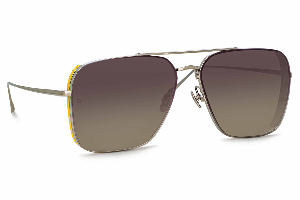 Linda Farrow - Asher Sunglasses White Gold (C2)