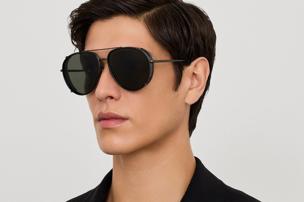 Linda Farrow - Dimitri Sunglasses Black/Matte Nickel (C4)