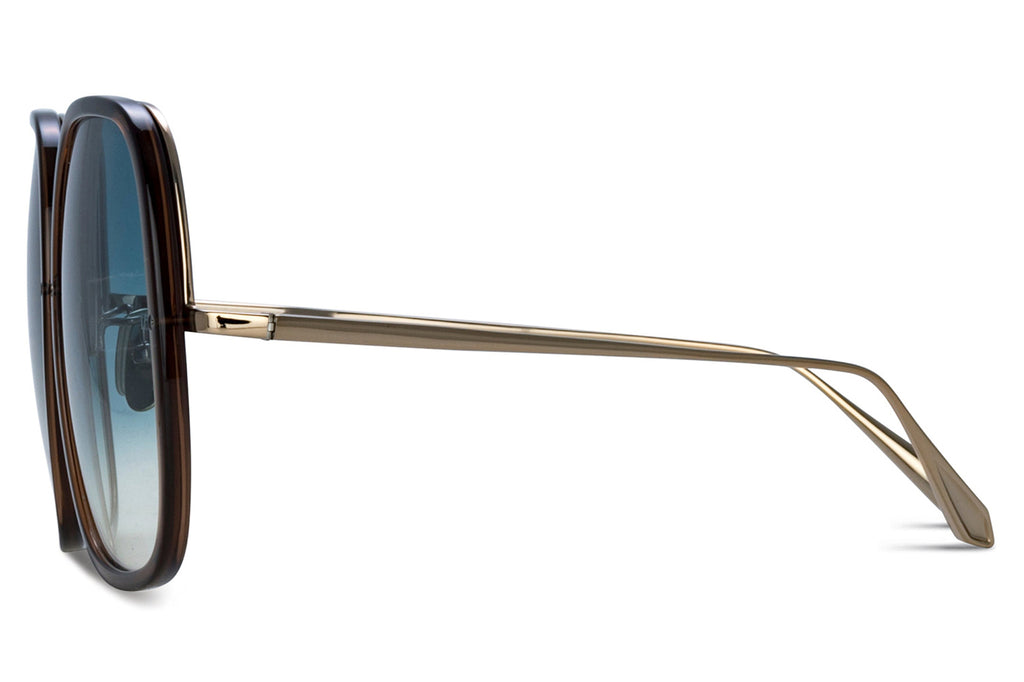 Linda Farrow - Celia Sunglasses Brown/Light Gold (C6)