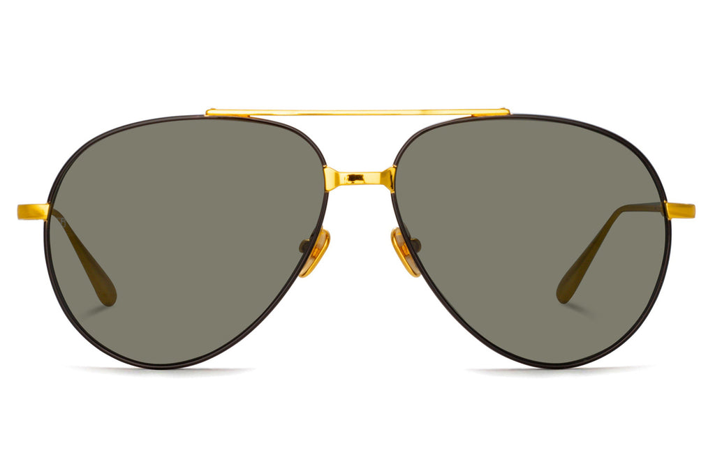 Linda Farrow - Marcelo Sunglasses Black/Yellow Gold (C1)