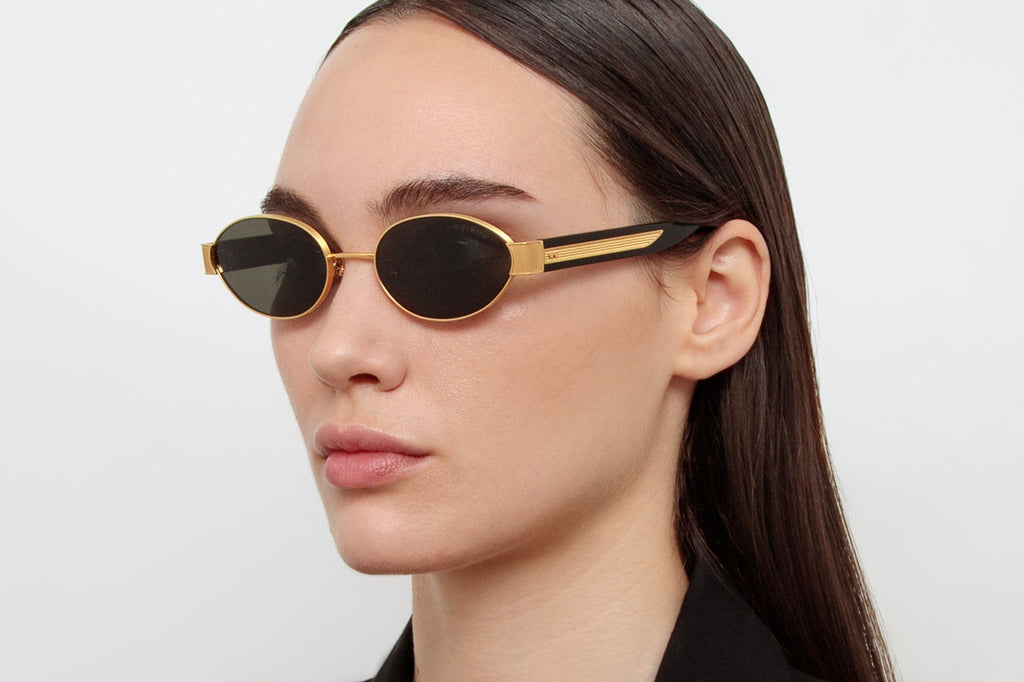 Linda Farrow - Sadie Sunglasses Yellow Gold (C1)