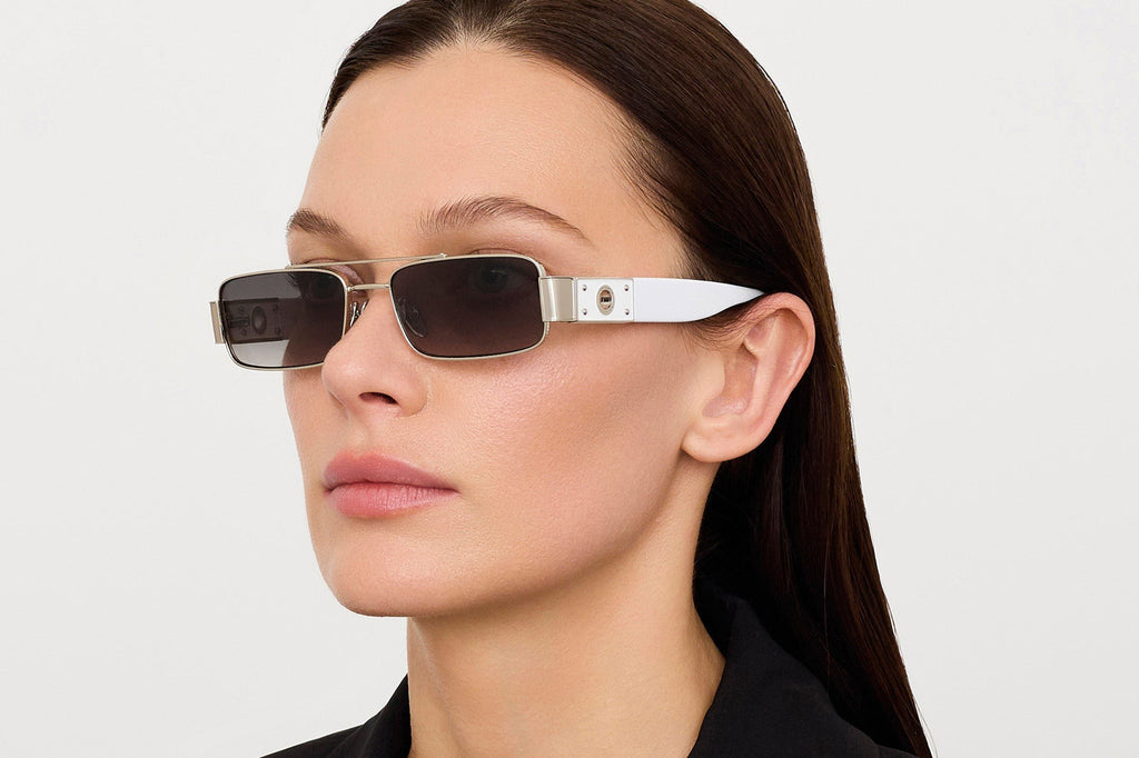 Linda Farrow - Joey Sunglasses White Gold (C3)