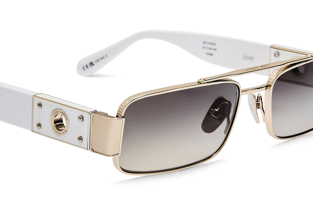 Linda Farrow - Joey Sunglasses White Gold (C3)