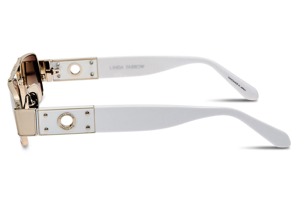 Linda Farrow - Joey Sunglasses White Gold (C3)