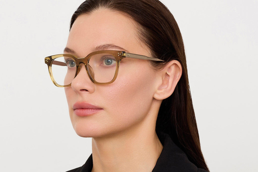 Linda Farrow - Evans Eyeglasses Khaki/Light Gold (C7)