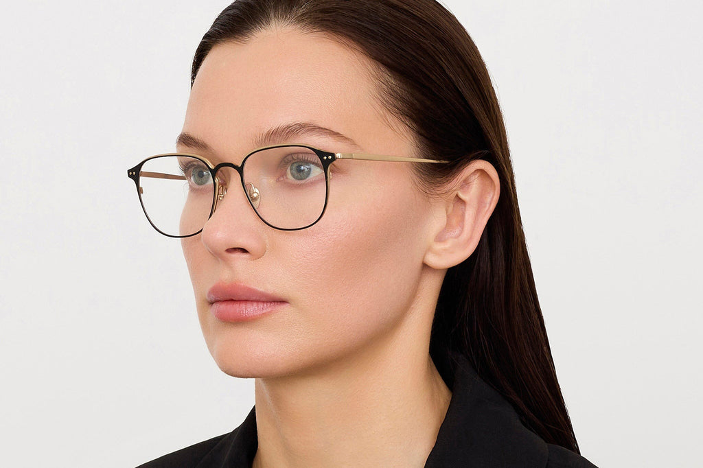 Linda Farrow - Jude Eyeglasses Matte Champagne/Satin Black (C3)