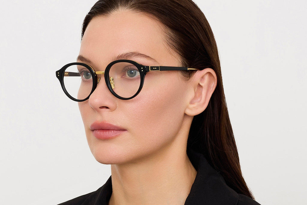 Linda Farrow - Curtis Eyeglasses Black/Yellow Gold (C1)