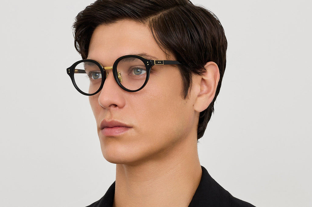 Linda Farrow - Curtis Eyeglasses Black/Yellow Gold (C1)