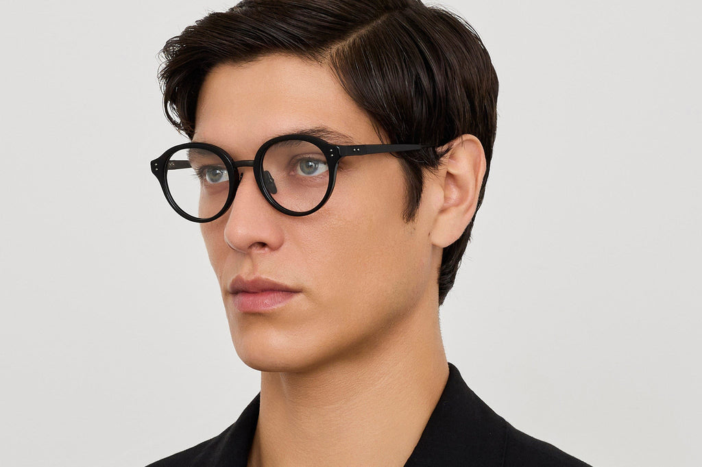 Linda Farrow - Curtis Eyeglasses Black/Matte Nickel (C3)