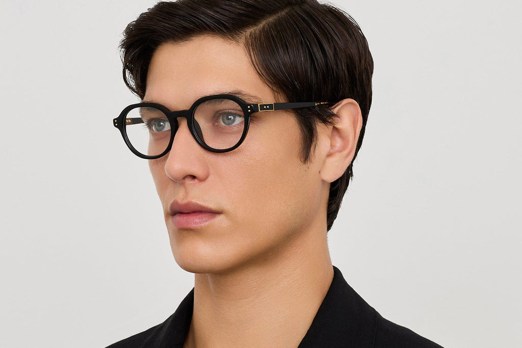 Linda Farrow - Nelson Eyeglasses Black/Yellow Gold (C1)