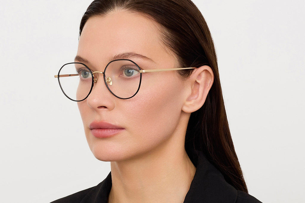 Linda Farrow - Isla Eyeglasses Matt Champagne/Satin Black (C3)