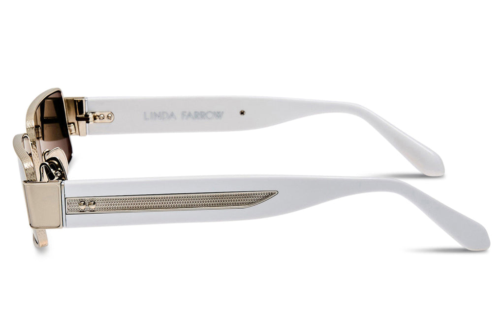 Linda Farrow - Kaia Sunglasses White Gold/White (C2)