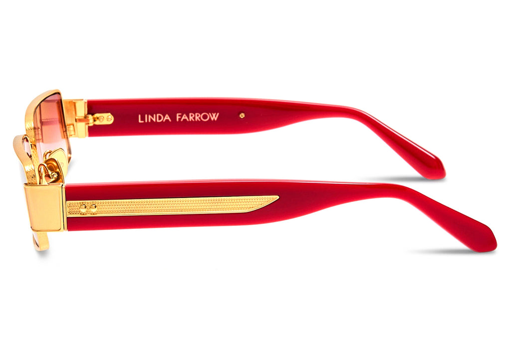 Linda Farrow - Kaia Sunglasses Yellow Gold/Red (C3)