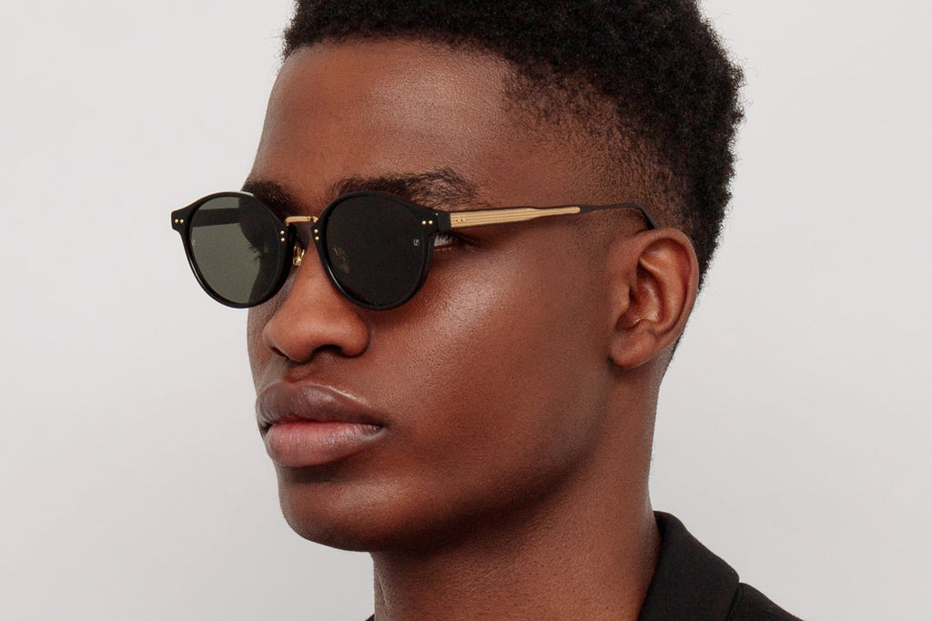 Linda Farrow - Marco Sunglasses Black/Yellow Gold (C1)