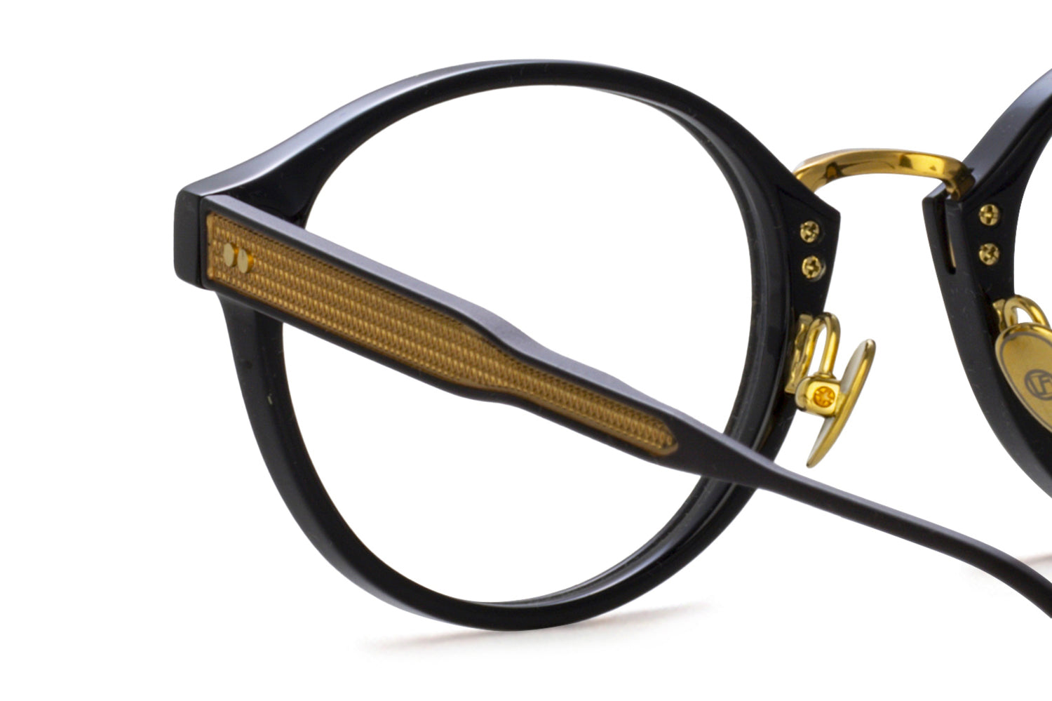 NWT Linda Farrow Oval Optical Glasses In Black & Gold LFL608 Brand New Linda Farrow Eyeglass Frames ARCH LF/83/LB 001  main image 4