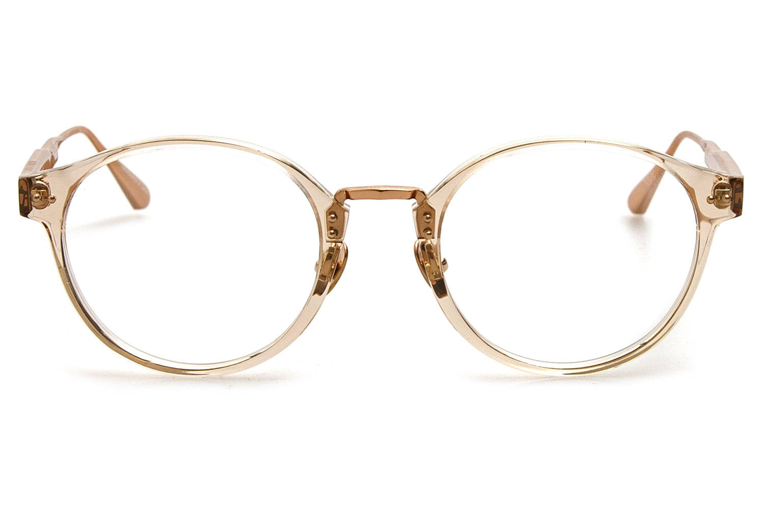 Linda Farrow, 338 Snakeskin & Metal Keyhole Frame, Gold; yellow gold/matte; NWT Linda Farrow - Bower Eyeglasses | Specs Collective main image 4