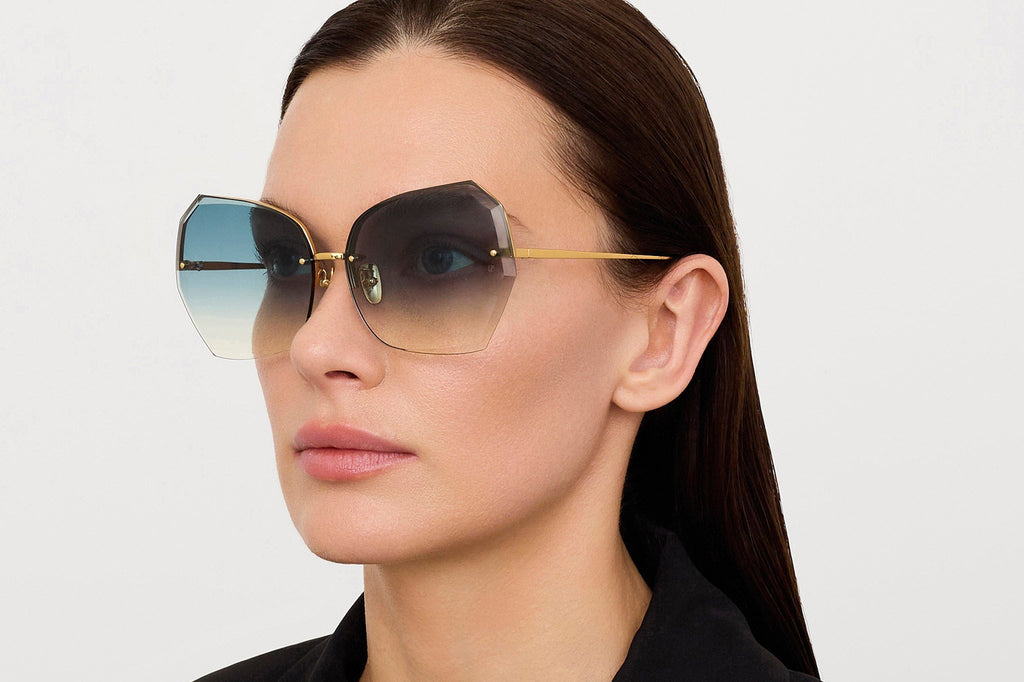 Linda Farrow - Lila Sunglasses Yellow Gold (C2)