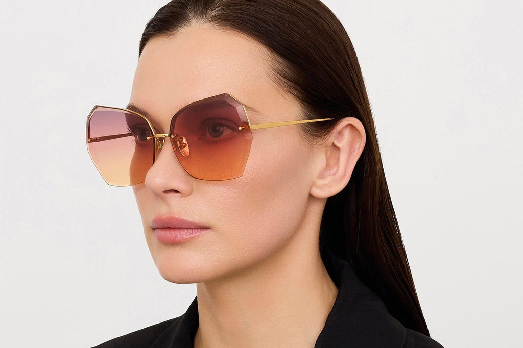 Linda Farrow - Lila Sunglasses Yellow Gold (C4)