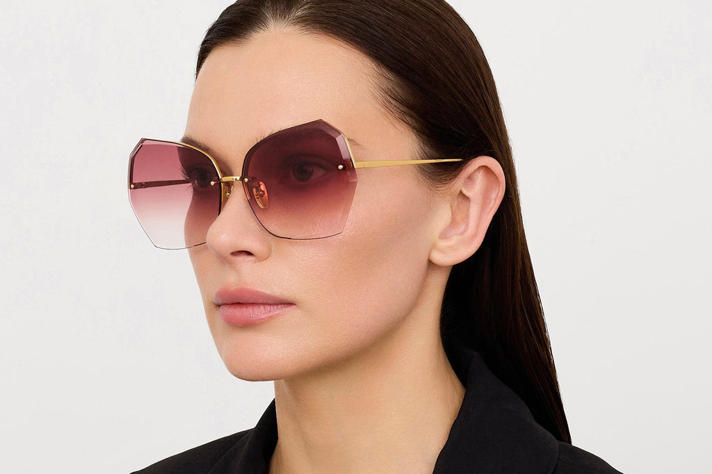 Linda Farrow - Lila Sunglasses Yellow Gold (C6)