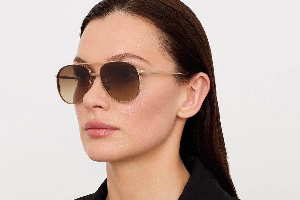 Linda Farrow - Meret Sunglasses Matte Champagne (C2)