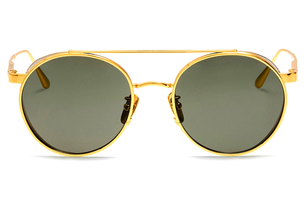 Linda Farrow - Conor Sunglasses Black/Yellow Gold (C1)