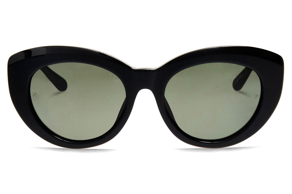Linda Farrow - Anna Sunglasses Black/Yellow Gold (C1)