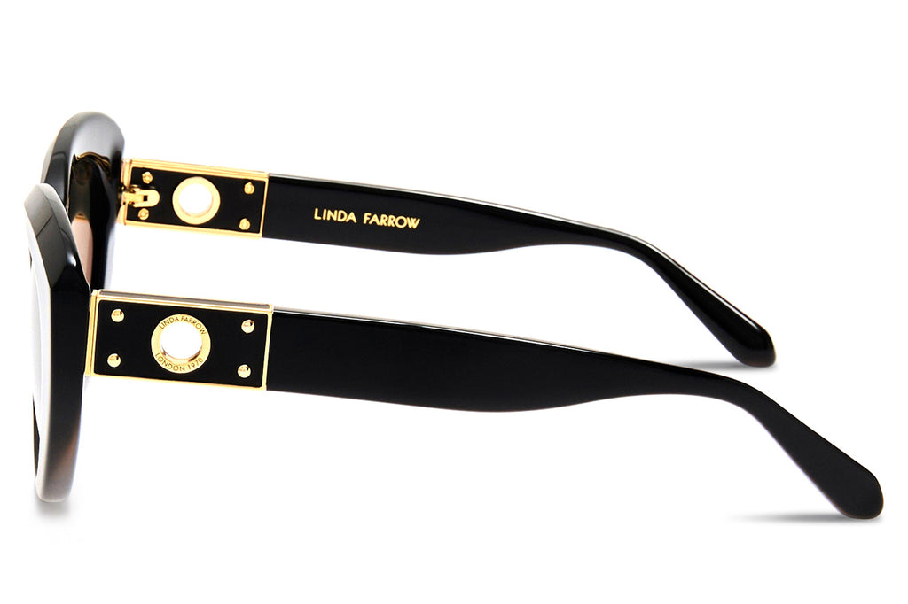 Linda Farrow - Anna Sunglasses Black/Yellow Gold (C1)