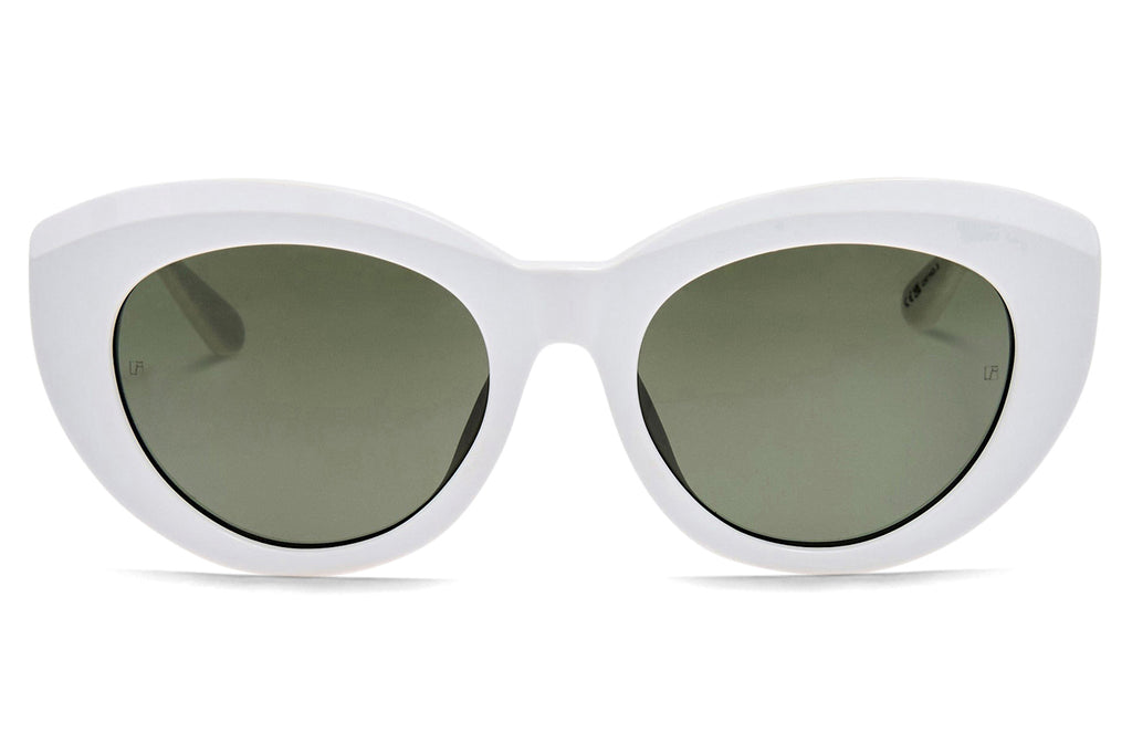 Linda Farrow - Anna Sunglasses White/Yellow Gold (C2)