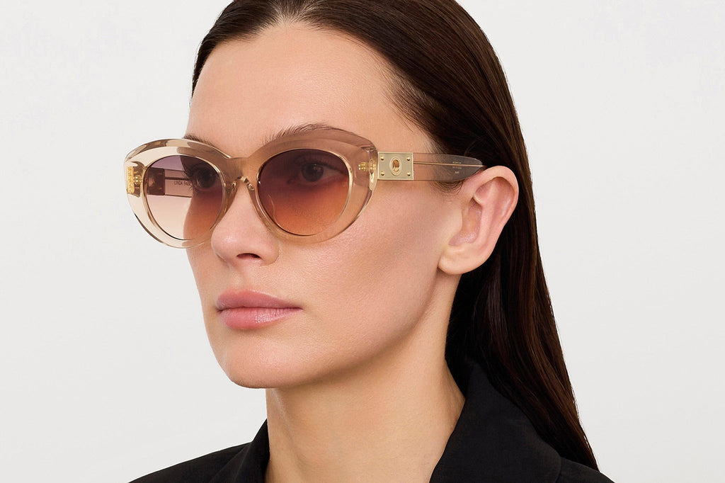 Linda Farrow - Anna Sunglasses Ash/Light Gold (C3)