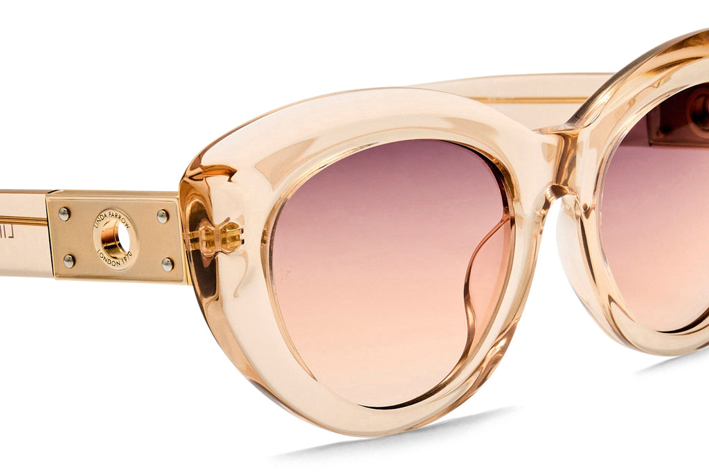 Linda Farrow - Anna Sunglasses Ash/Light Gold (C3)