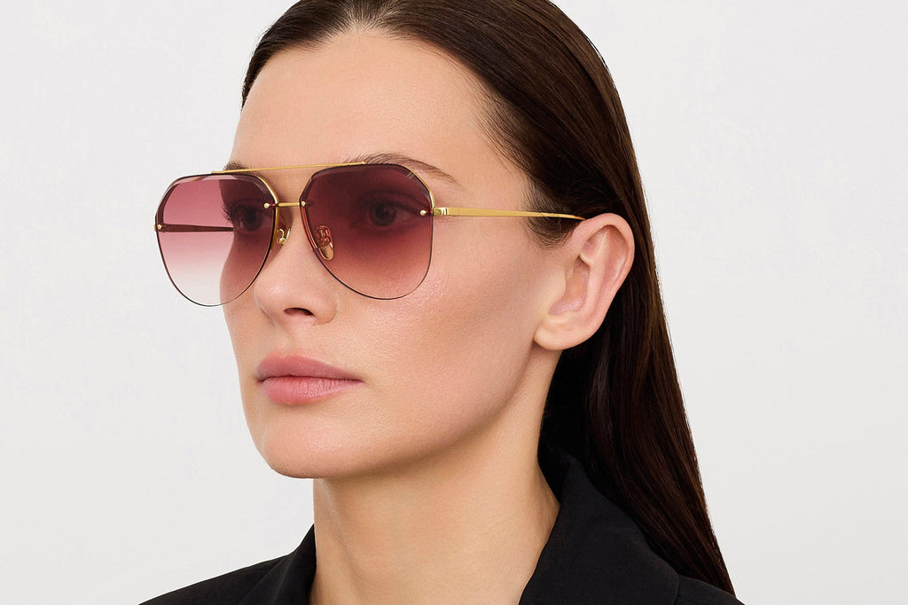 Linda Farrow - Quynh Sunglasses Yellow Gold (C2)