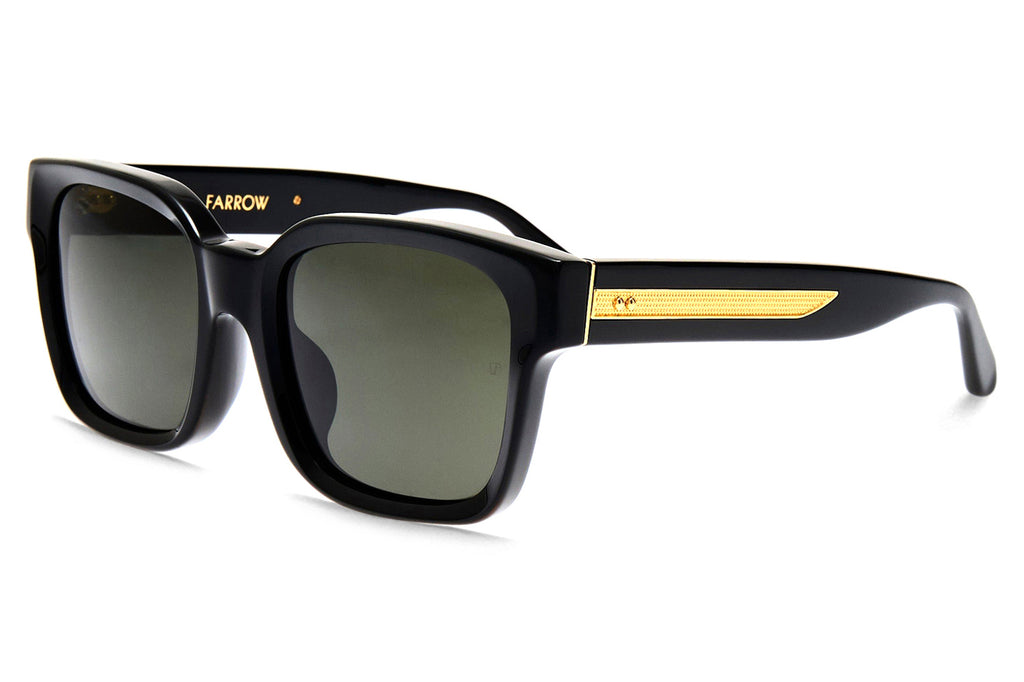 Linda Farrow - Nathan Sunglasses Black/Yellow Gold (C1)