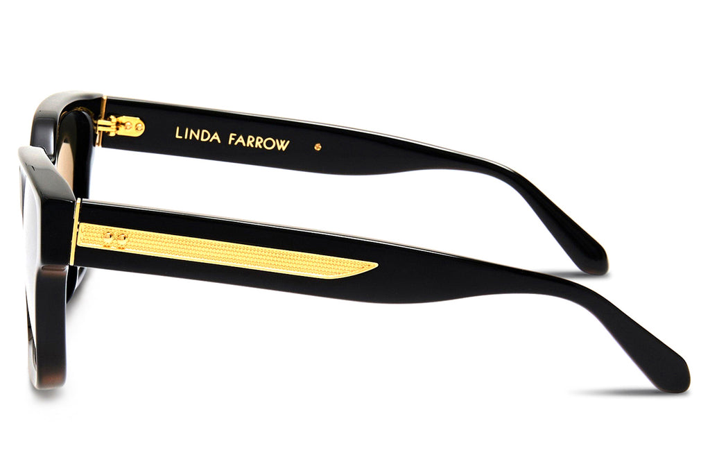 Linda Farrow - Nathan Sunglasses Black/Yellow Gold (C1)