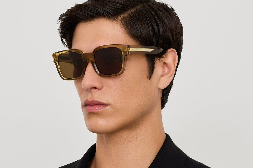 Linda Farrow - Nathan Sunglasses Khaki/Light Gold (C3)