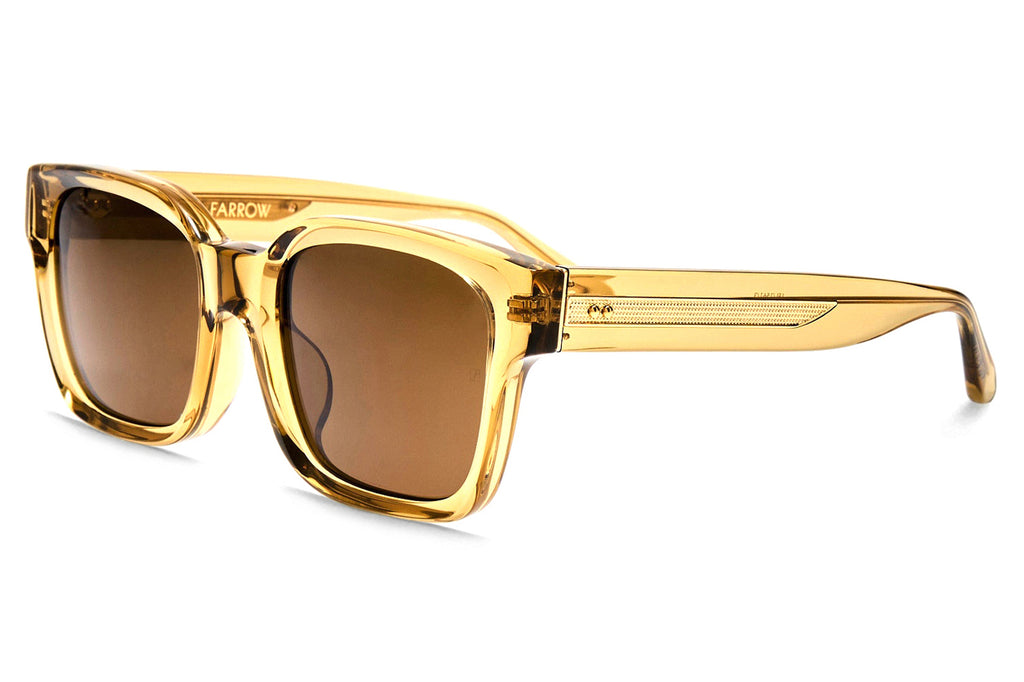 Linda Farrow - Nathan Sunglasses Khaki/Light Gold (C3)
