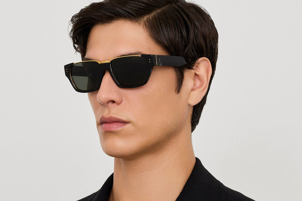 Linda Farrow - Marcel Sunglasses Black/Yellow Gold (C1)