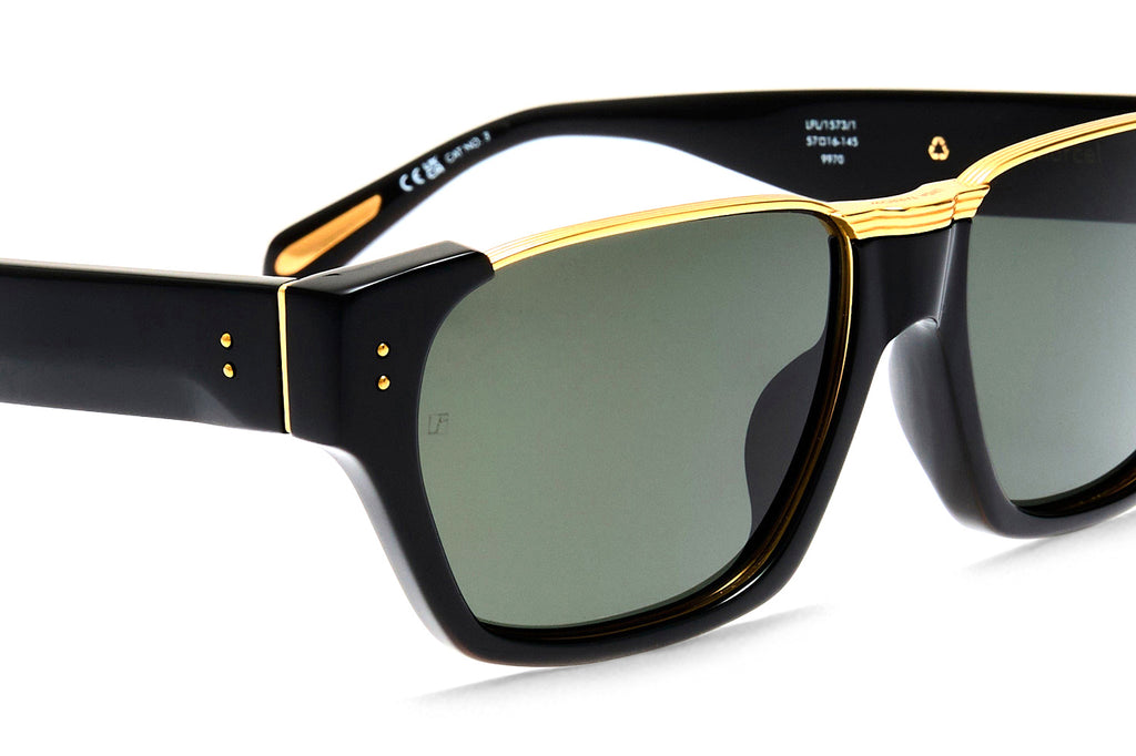 Linda Farrow - Marcel Sunglasses Black/Yellow Gold (C1)